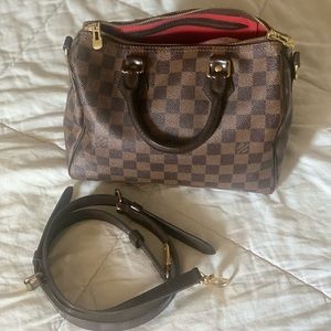 LOUIS VUITTON
Speedy 25 Damier Ebene Shoulder Bag Brown